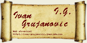 Ivan Grujanović vizit kartica